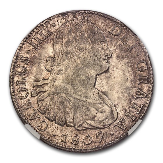 1807 Mo-TH Mexico Silver 8 Reales Charles IV MS-62 NGC 1807 Mo-TH Mexico Silver 8 Reales Charles IV MS-62 NGC